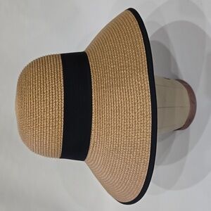 Magid Hats Straw Ribbon Bow Garden Sun Hat Bonnet Natural Wide Brim Beach Travel